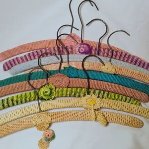 Colorful Crochet Hangers Set
